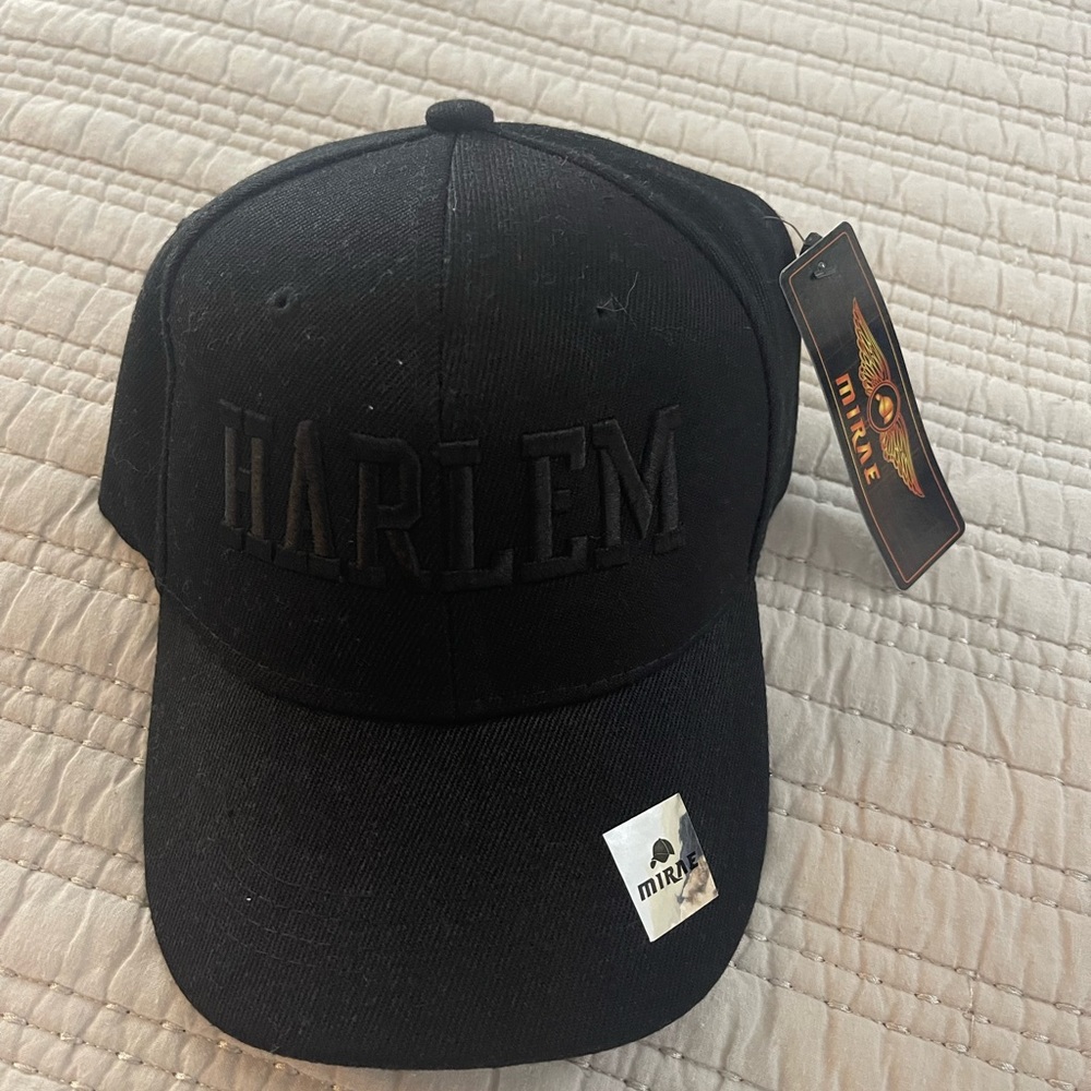Harlem embroidered hat. Brand new. Never been worn.